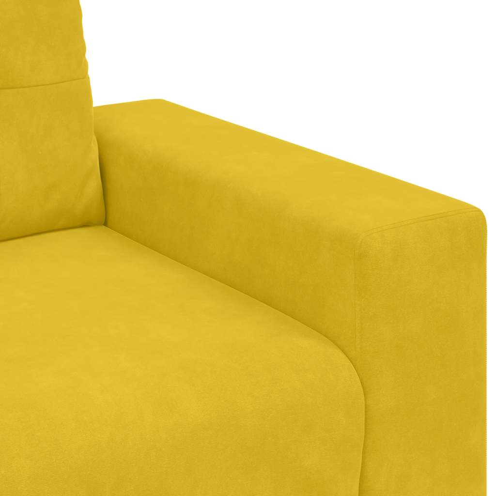 vidaXL Καναπές-Διθέσιος Κίτρινος Βελούδος 180 x 77 x 82 εκ.