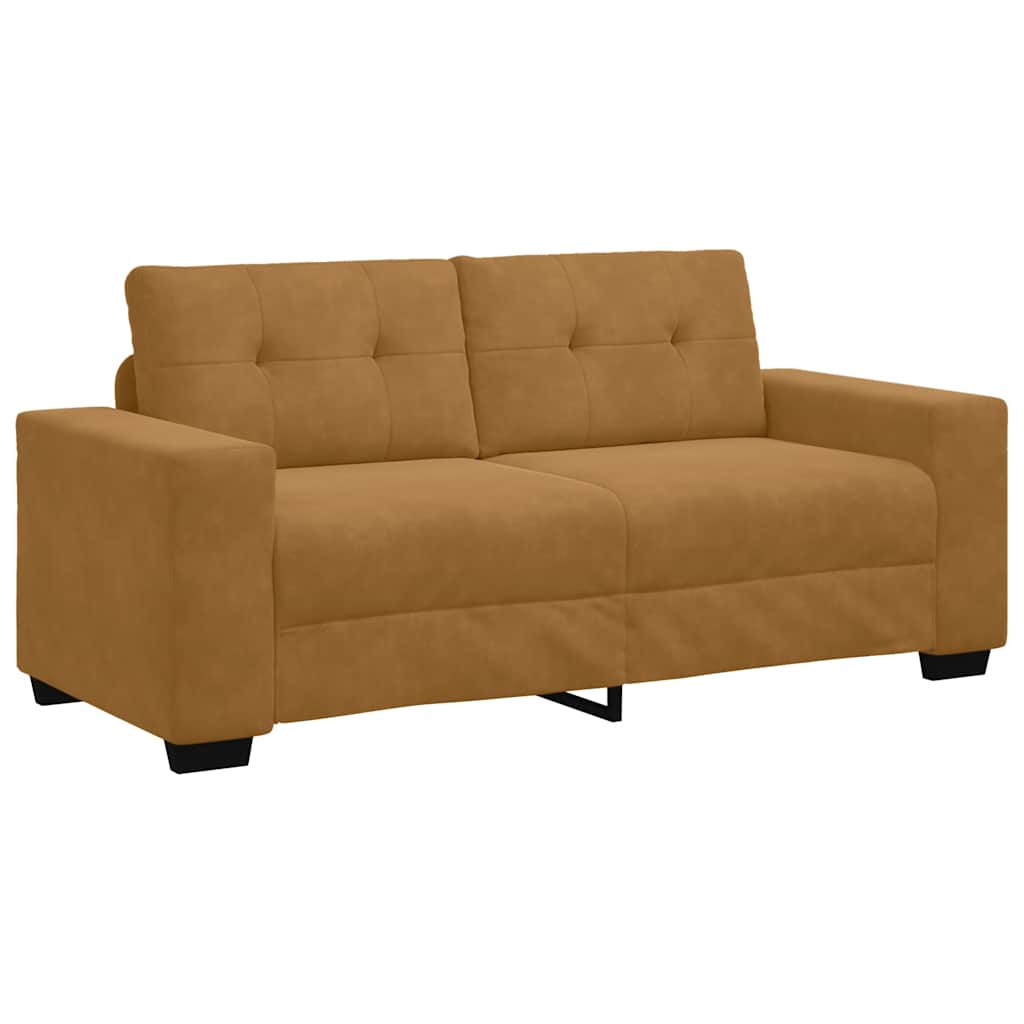vidaXL Διθέσιος Καναπές-Σετ Καφέ Βελούδινος 180 x 77 x 82 εκ.