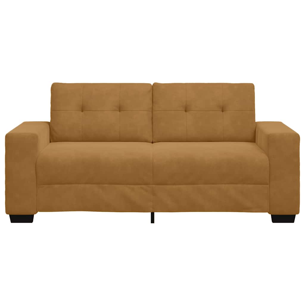 vidaXL Διθέσιος Καναπές-Σετ Καφέ Βελούδινος 180 x 77 x 82 εκ.