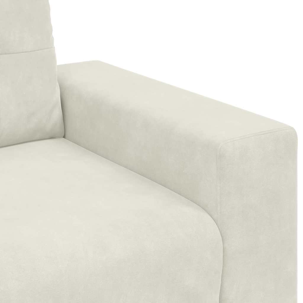 vidaXL Διθέσιος Καναπές-Διάδρομος Κρεμ 180x77x82 εκ. Βελούδο