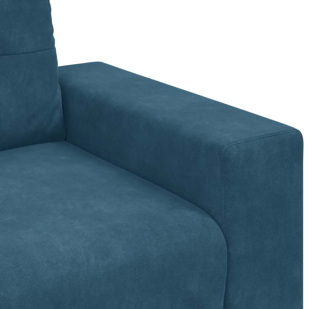 vidaXL Καναπές Διθέσιος Μπλε Βελούδο 180x77x82 εκ.
