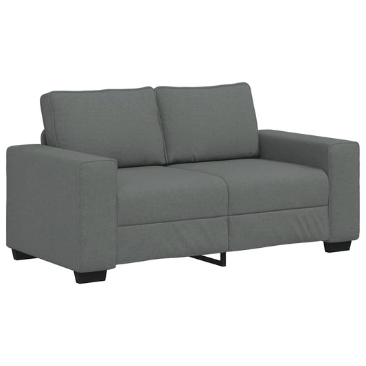 vidaXL Διθέσιος Καναπές Σκούρο Γκρι 160x77x82 εκ. Ύφασμα