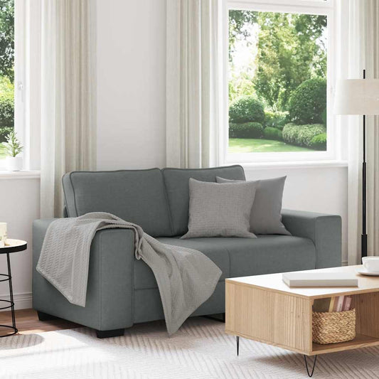 vidaXL Διθέσιος Καναπές Σκούρο Γκρι 160x77x82 εκ. Ύφασμα