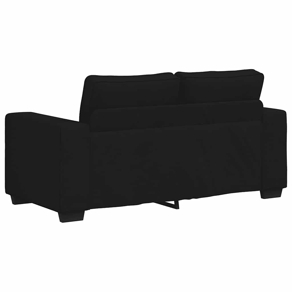 vidaXL Διθέσιος Καναπές Μαύρος 160x77x82 εκ. Ύφασμα