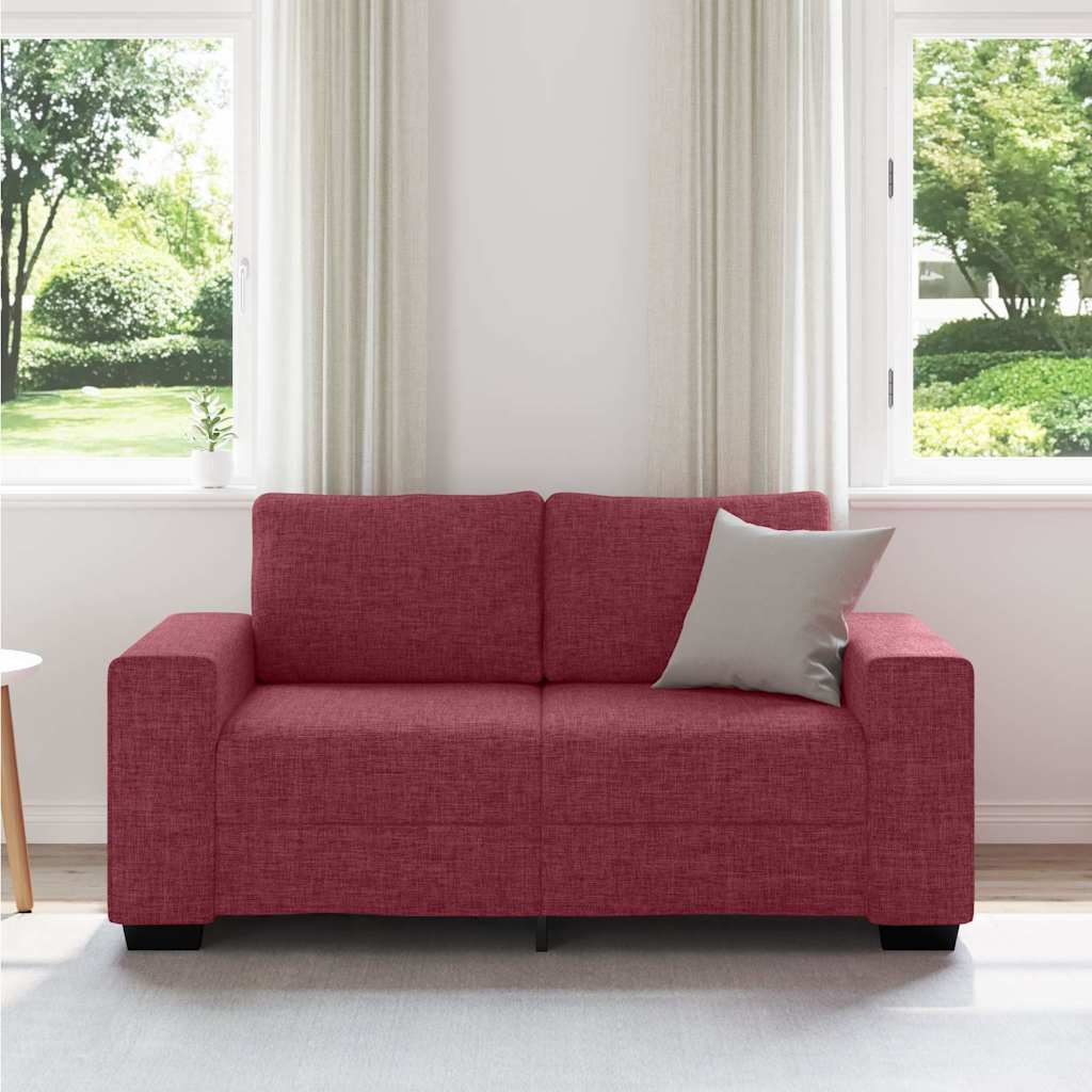 vidaXL Διθέσιος Καναπές Κόκκινος 160x77x82 εκ. Ύφασμα