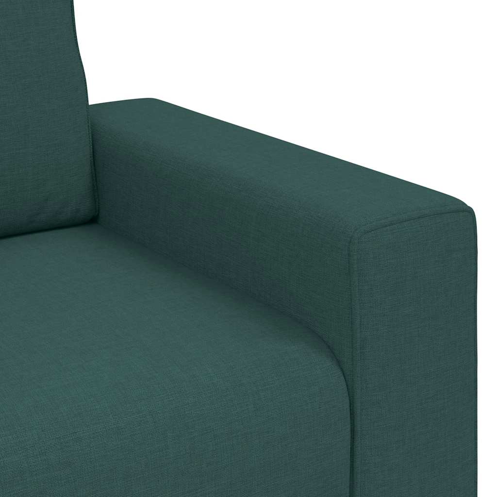 vidaXL Διθέσιος Καναπές Σκούρο Πράσινο 160x77x82 εκ. Ύφασμα