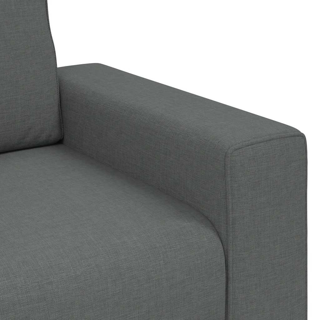 vidaXL Διθέσιος Καναπές Σκούρο Γκρι 180x77x82 εκ. Ύφασμα