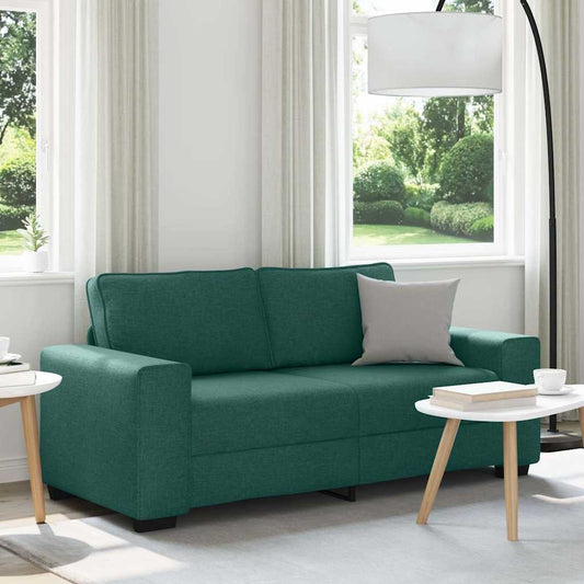 vidaXL Διθέσιος Καναπές Σκούρο Πράσινο 180x77x82 εκ. Ύφασμα