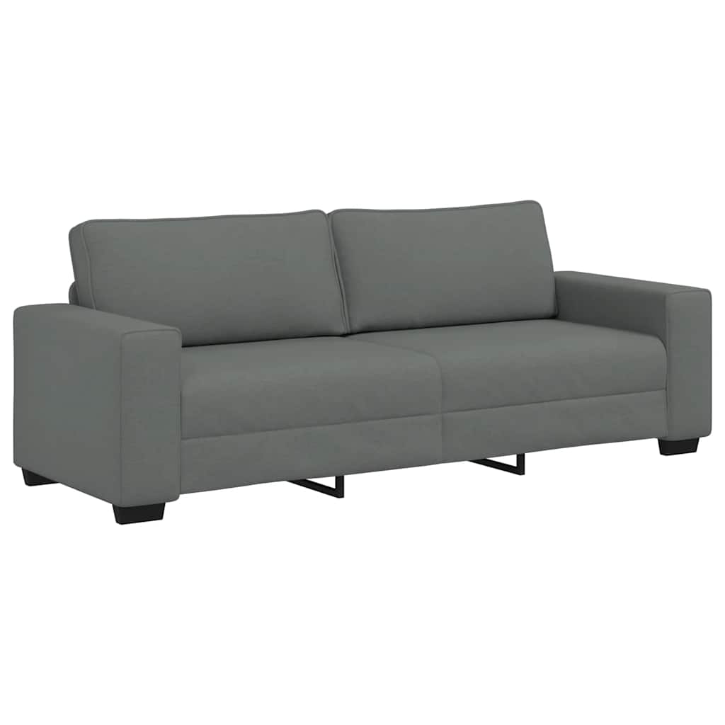 vidaXL Τριθέσιος Καναπές Σκούρο Γκρι 220x77x82 εκ. Ύφασμα