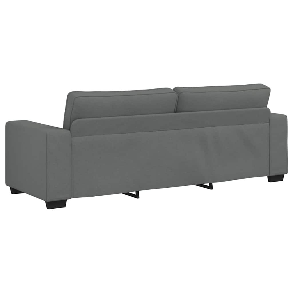 vidaXL Τριθέσιος Καναπές Σκούρο Γκρι 220x77x82 εκ. Ύφασμα