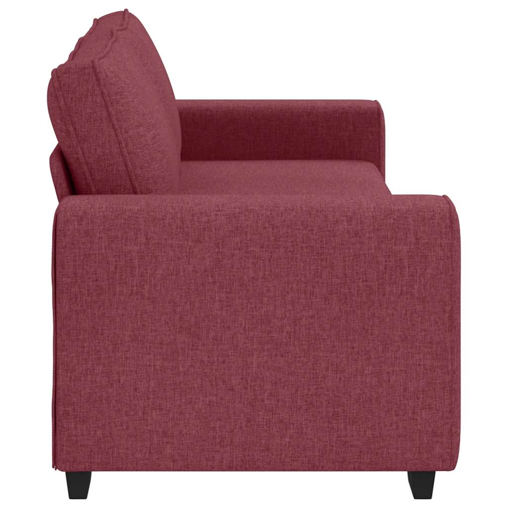 vidaXL Τριθέσιος Καναπές Κόκκινος 220x77x82 εκ. Ύφασμα