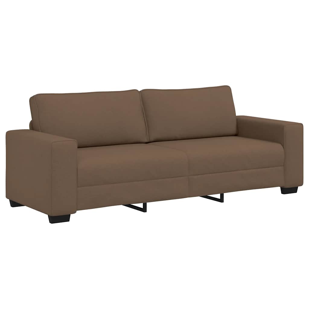 vidaXL Τριθέσιος Καναπές Καφέ 220x77x82 εκ. Ύφασμα
