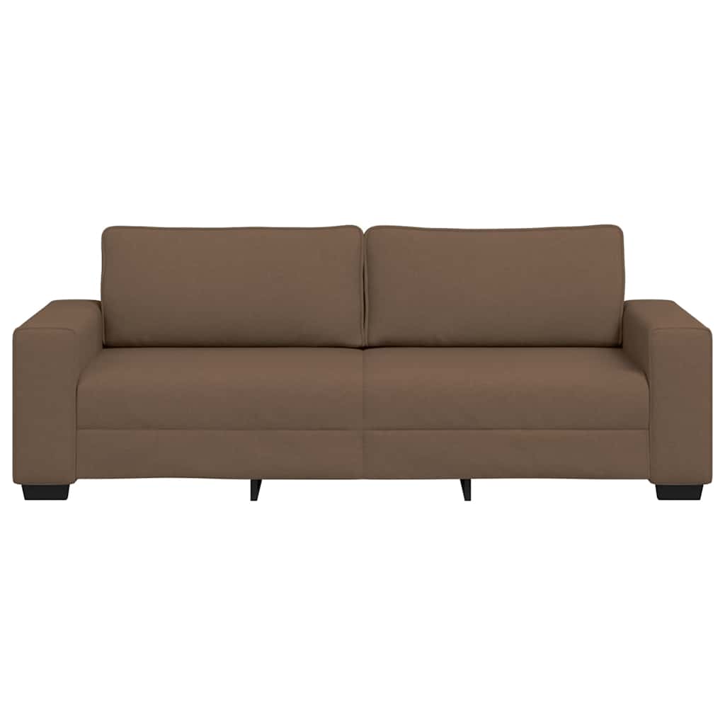 vidaXL Τριθέσιος Καναπές Καφέ 220x77x82 εκ. Ύφασμα