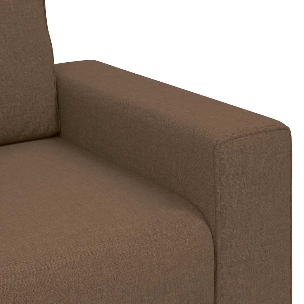 vidaXL Τριθέσιος Καναπές Καφέ 220x77x82 εκ. Ύφασμα