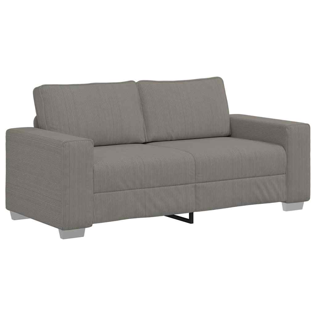 vidaXL Καναπές-Διθέσιος Ανοιχτό Γκρι 180 x 77 x 82 εκ. από Ύφασμα Κοτλέ