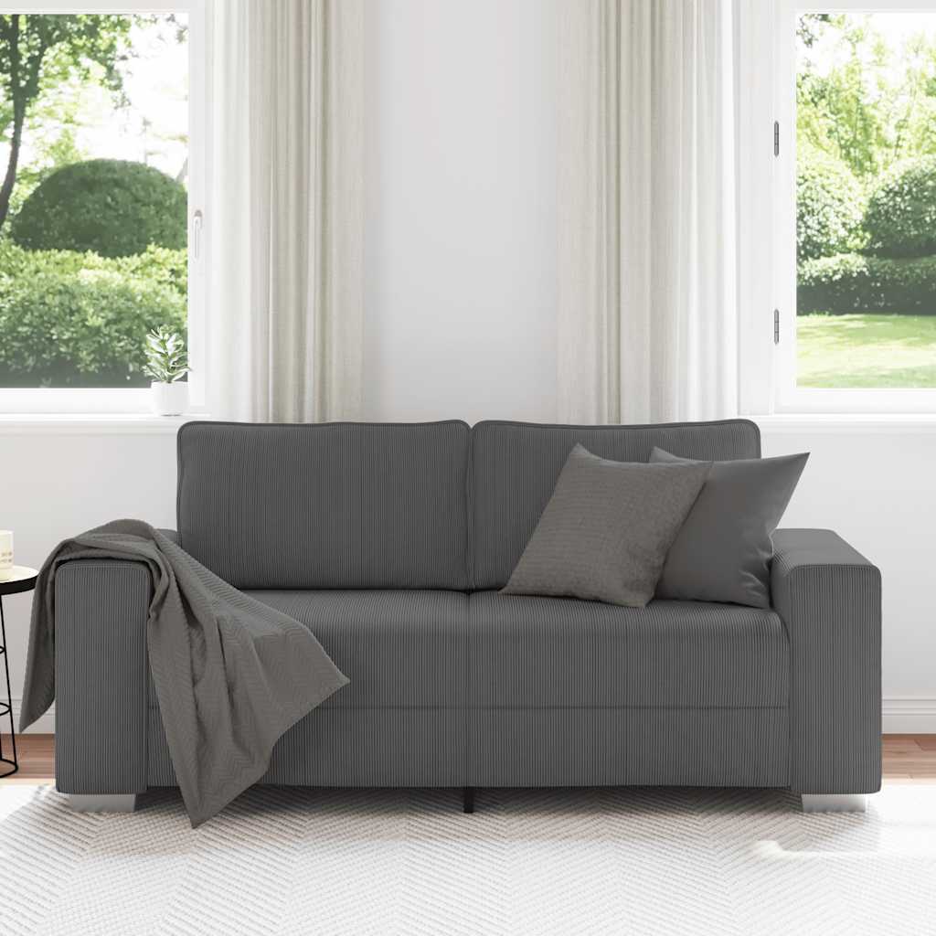 vidaXL Καναπές-Διάδρομος Σκούρο Γκρι 180 x 77 x 82 εκ. από Ύφασμα Κοτλέ