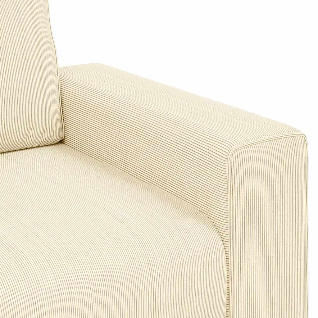 vidaXL Διθέσιος Καναπές-Διάδρομος Κρεμ 180x77x82 εκ. Ύφασμα Κοτλέ