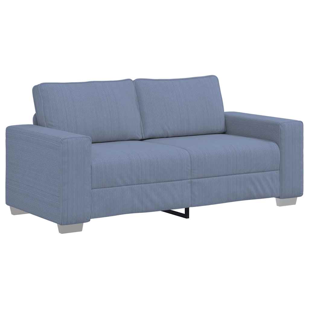 vidaXL Διθέσιος Καναπές-Ρολόι Μπλε 180 x 77 x 82 εκ. από Ύφασμα Κοτλέ