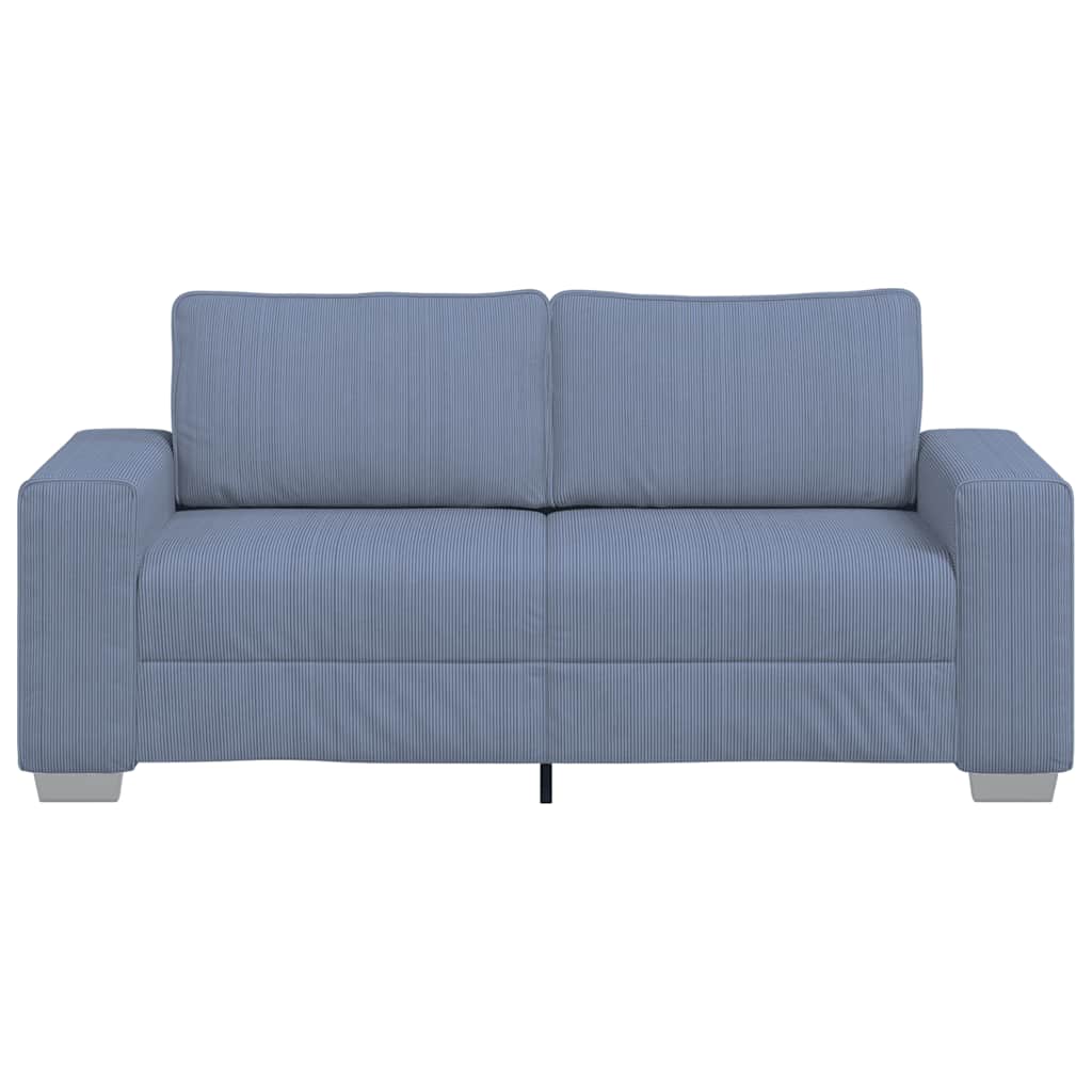 vidaXL Διθέσιος Καναπές-Ρολόι Μπλε 180 x 77 x 82 εκ. από Ύφασμα Κοτλέ