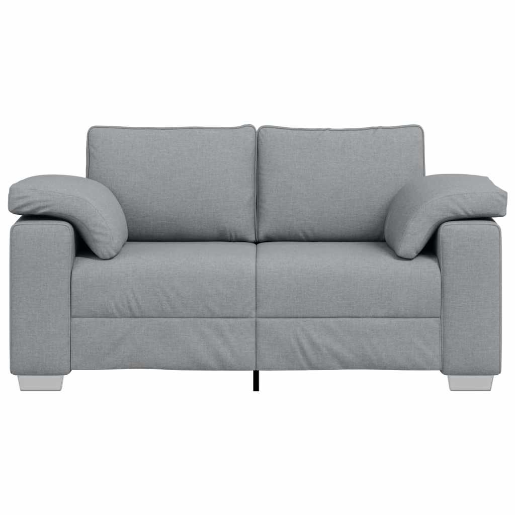 vidaXL Διθέσιος καναπές Ανοιχτό γκρι 160 cm ύφασμα