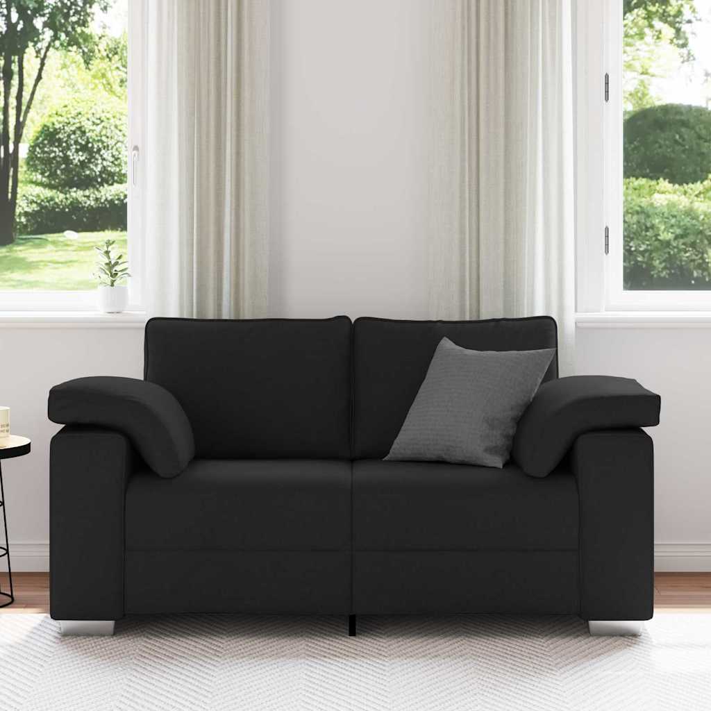 vidaXL Διθέσιος καναπές Μαύρο 160 cm ύφασμα