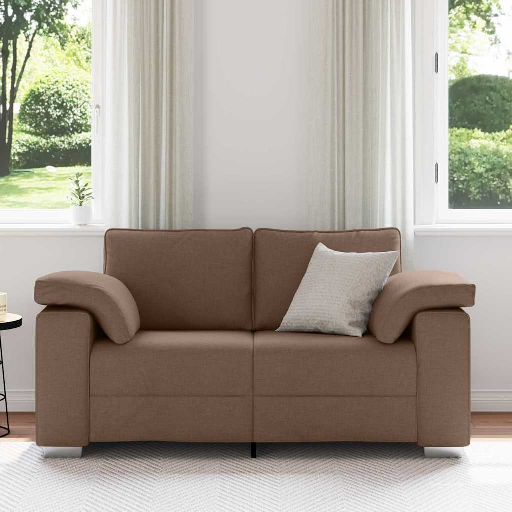 vidaXL Διθέσιος καναπές Καφέ 160 cm ύφασμα