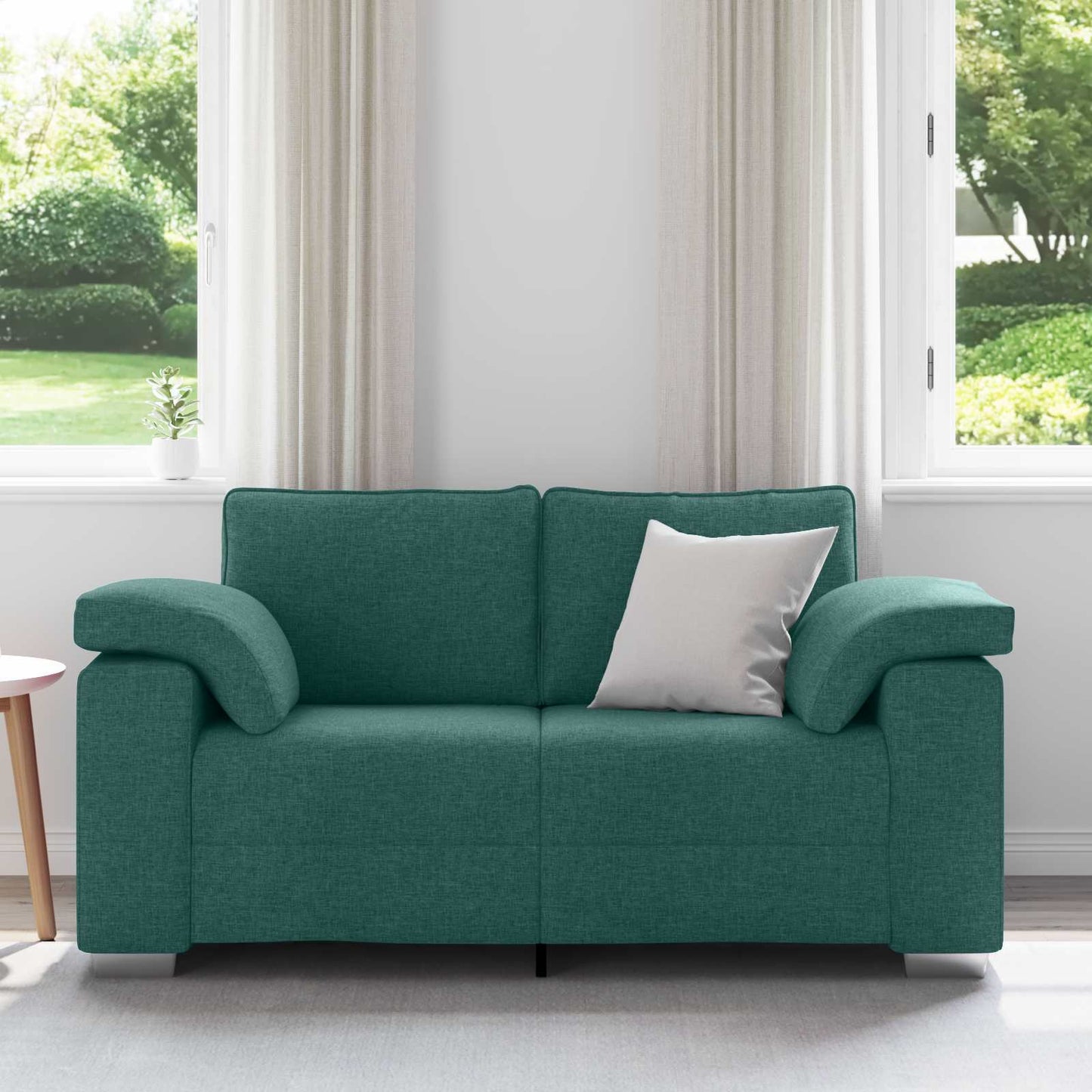 vidaXL Διθέσιος καναπές Σκούρο Πράσινο 160 cm ύφασμα
