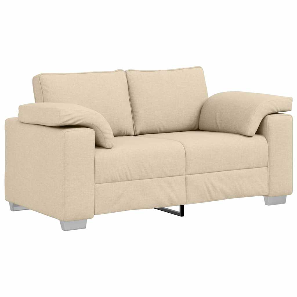vidaXL Διθέσιος καναπές Κρεμ 160 cm ύφασμα