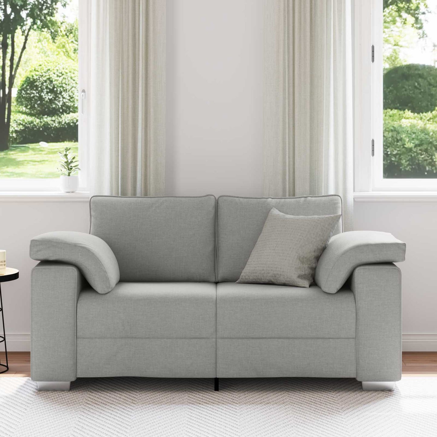 vidaXL Διθέσιος καναπές Σκίουρος Γκρί 160 cm ύφασμα