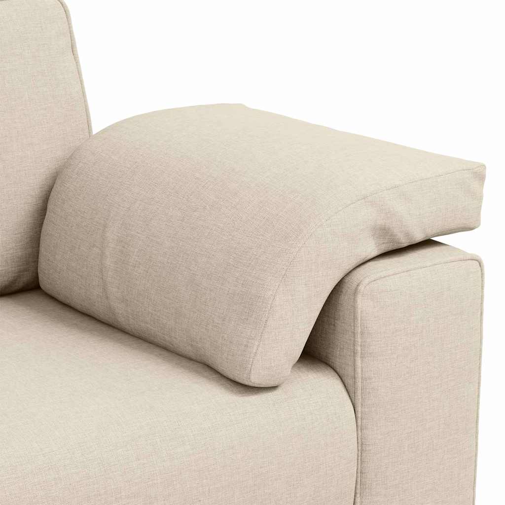 vidaXL Καναπές 2 ατόμων Μπεζ 160 cm Ύφασμα μείγματος λινών