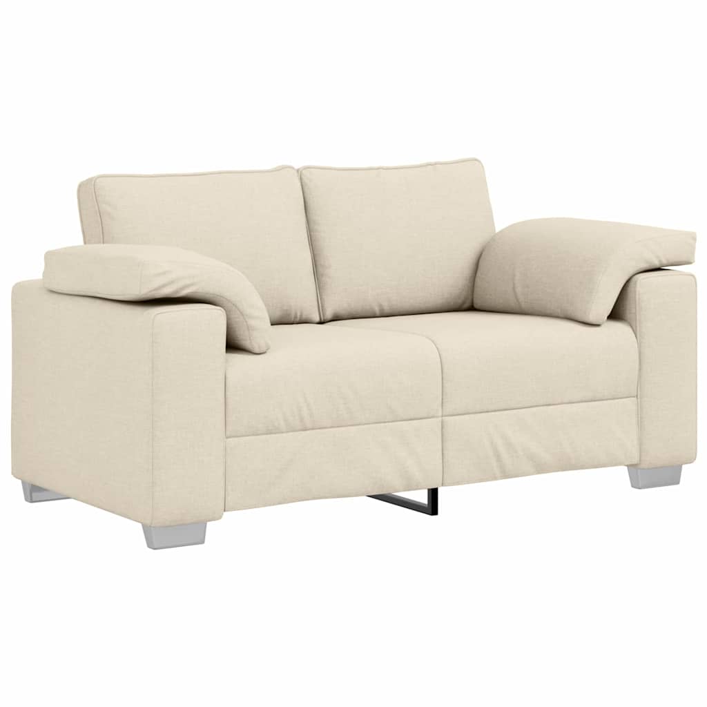 vidaXL Καναπές 2 ατόμων Μπεζ 160 cm Ύφασμα μείγματος λινών