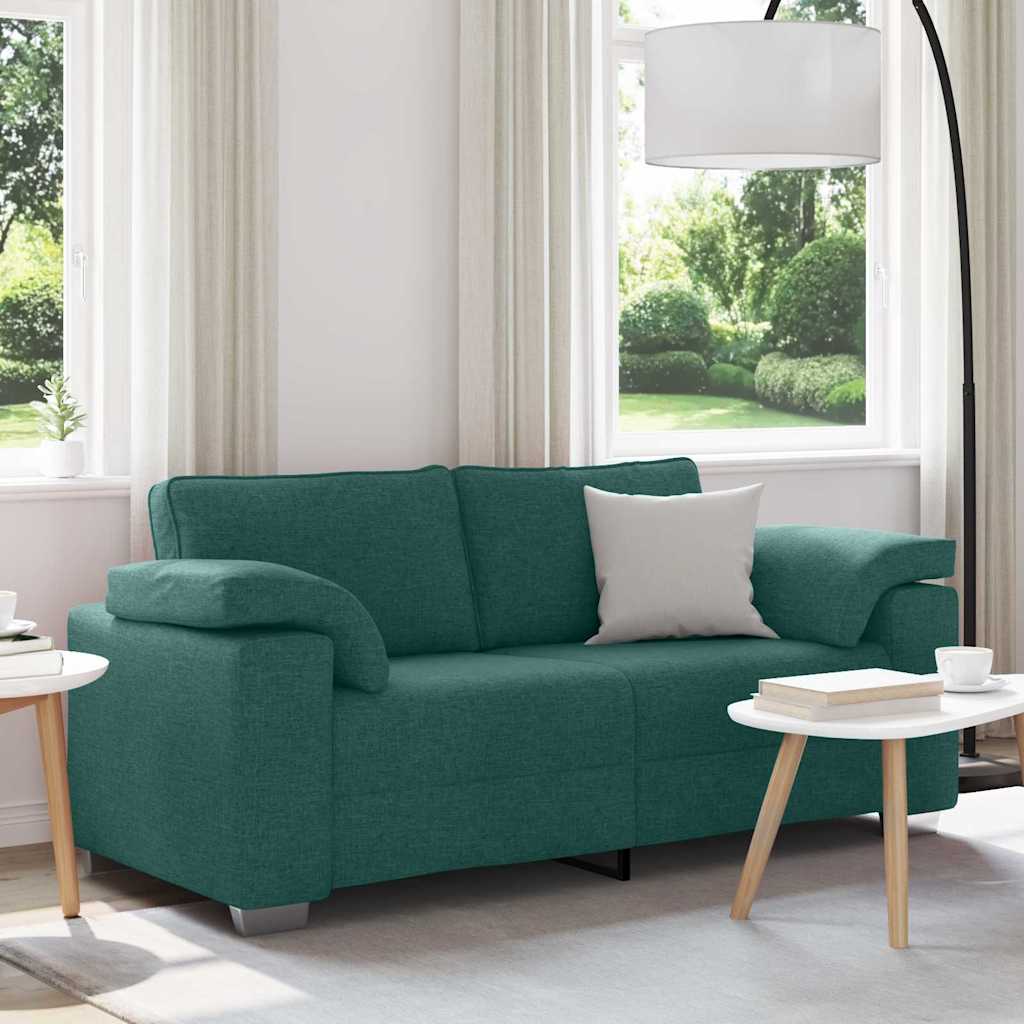 vidaXL Διθέσιος καναπές Σκούρο Πράσινο 180 cm ύφασμα
