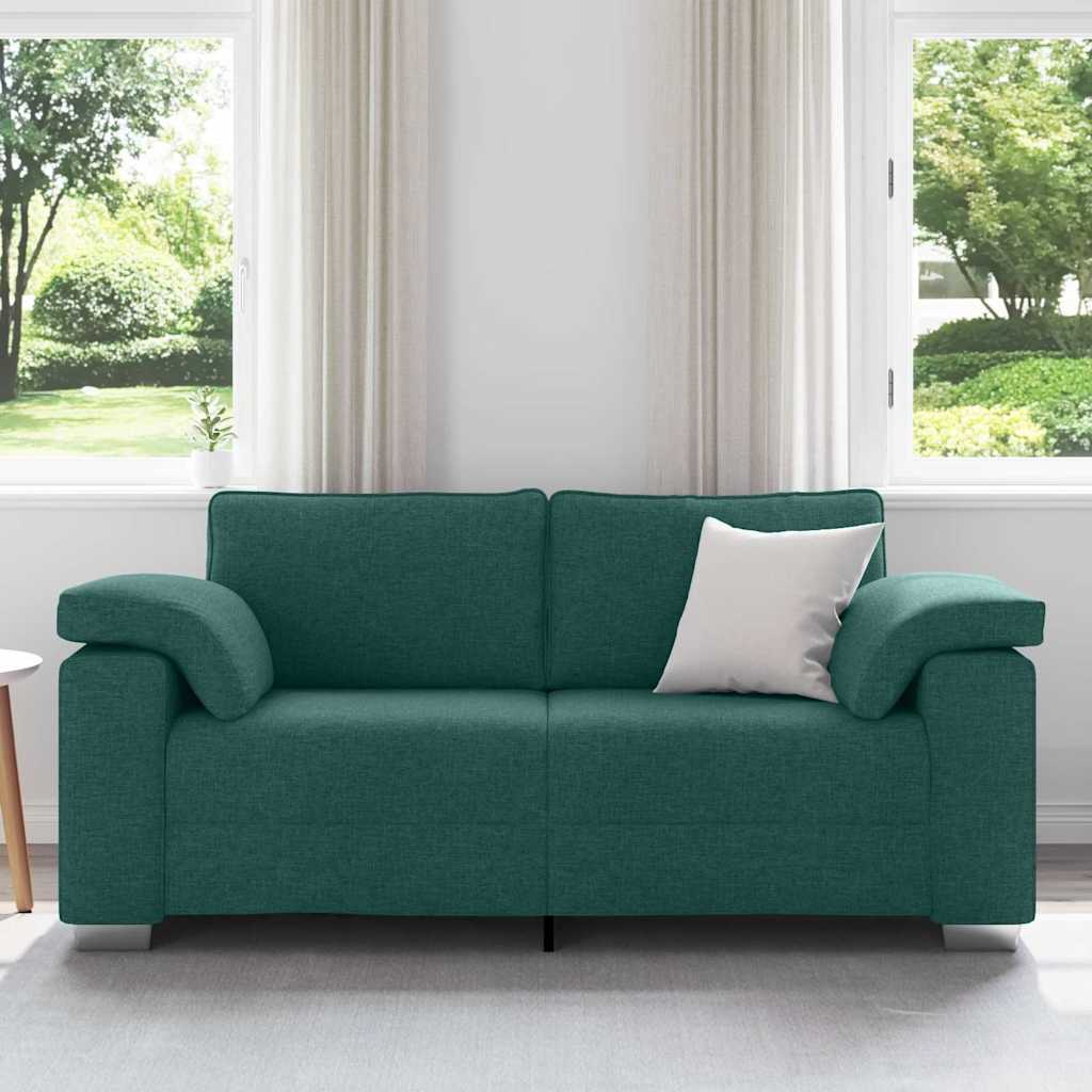 vidaXL Διθέσιος καναπές Σκούρο Πράσινο 180 cm ύφασμα