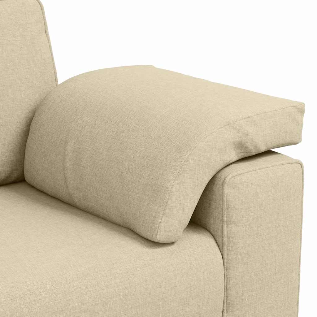 vidaXL Διθέσιος καναπές Κρεμ 180 cm ύφασμα