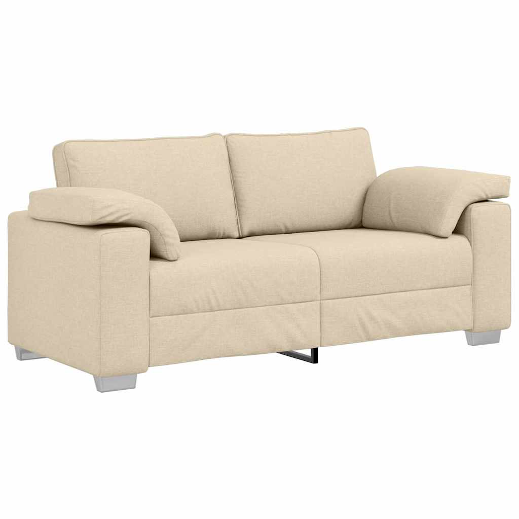 vidaXL Διθέσιος καναπές Κρεμ 180 cm ύφασμα