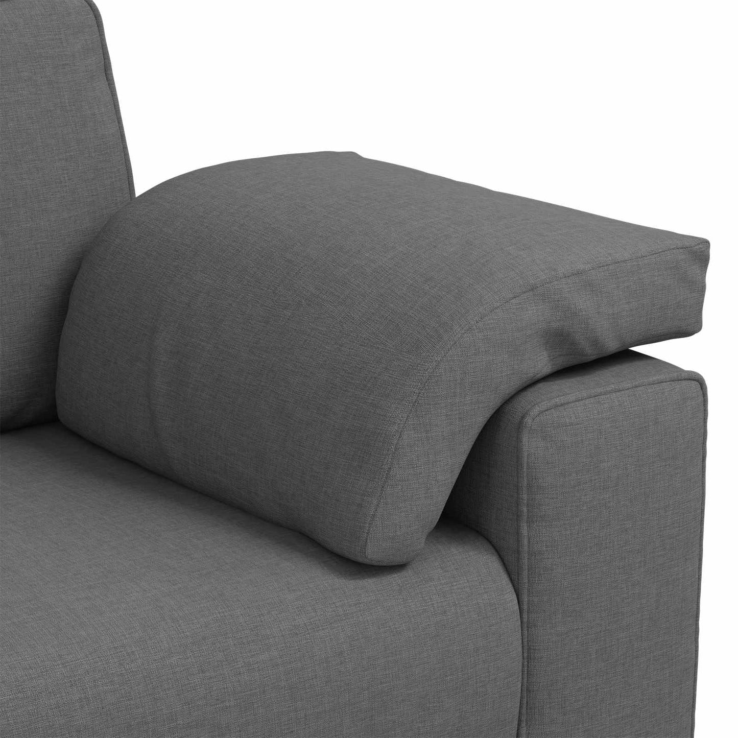 vidaXL 3-Θέσιος καναπές Σκούρο Γκρι 220 cm ύφασμα