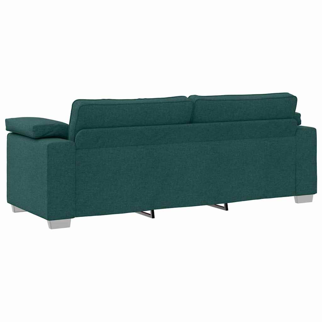 vidaXL 3-Θέσιος καναπές Σκούρο Πράσινο 220 cm ύφασμα