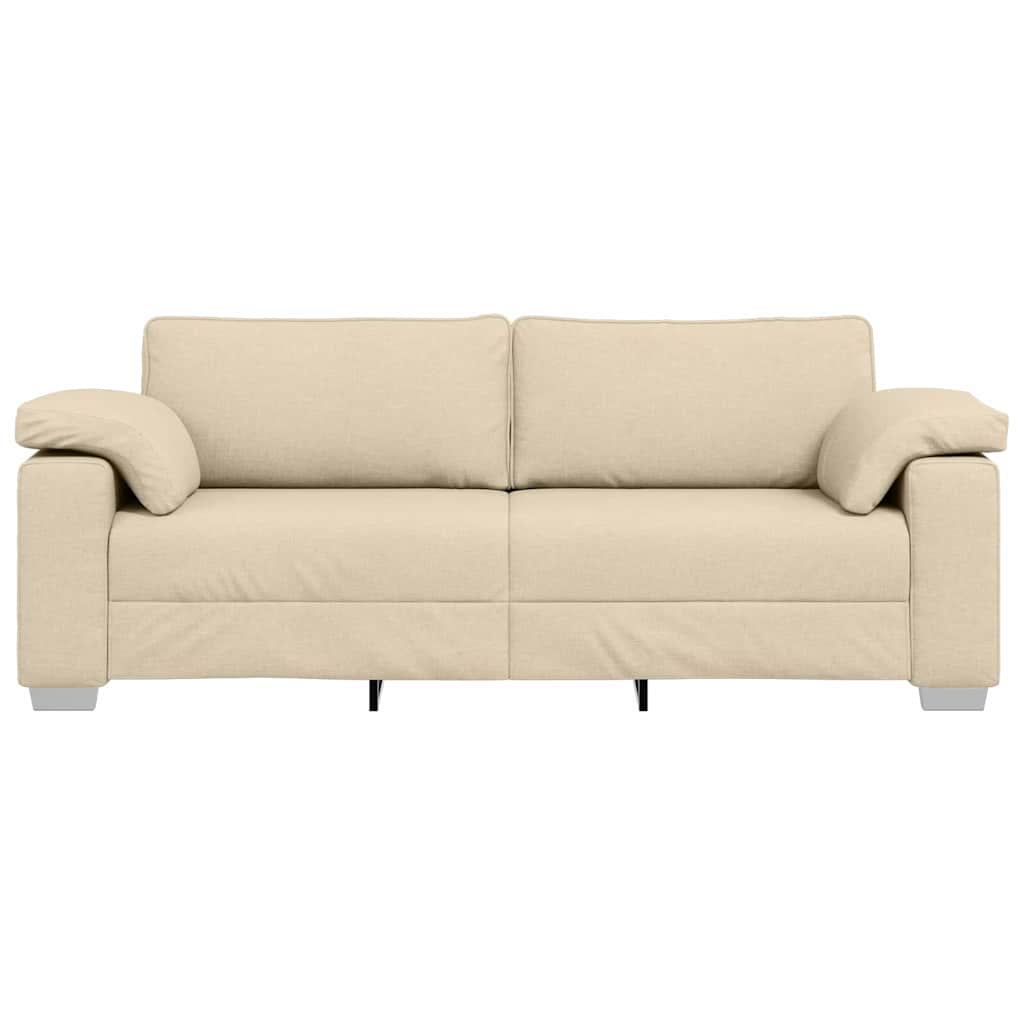 vidaXL 3-Θέσιος καναπές Κρεμ 220 cm ύφασμα
