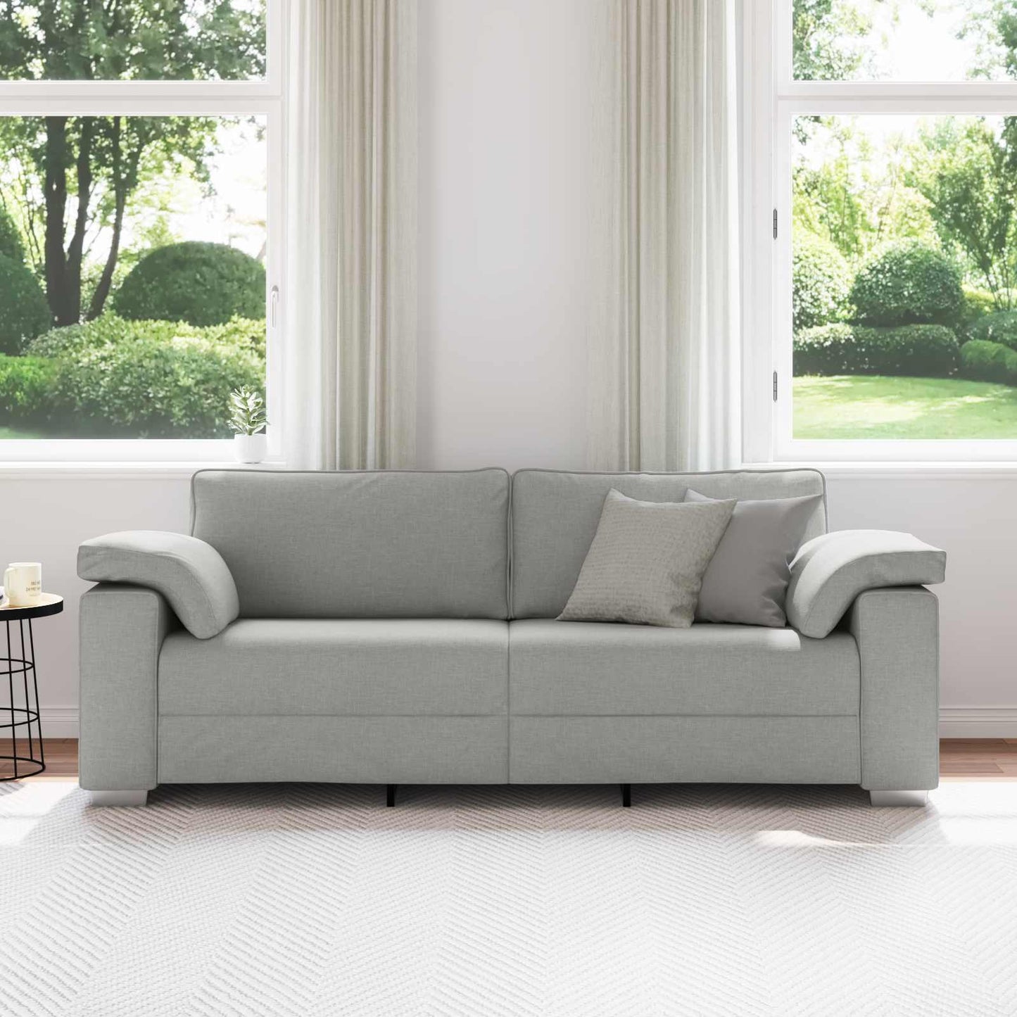 vidaXL 3-Θέσιος καναπές Σκίουρος Γκρί 220 cm ύφασμα