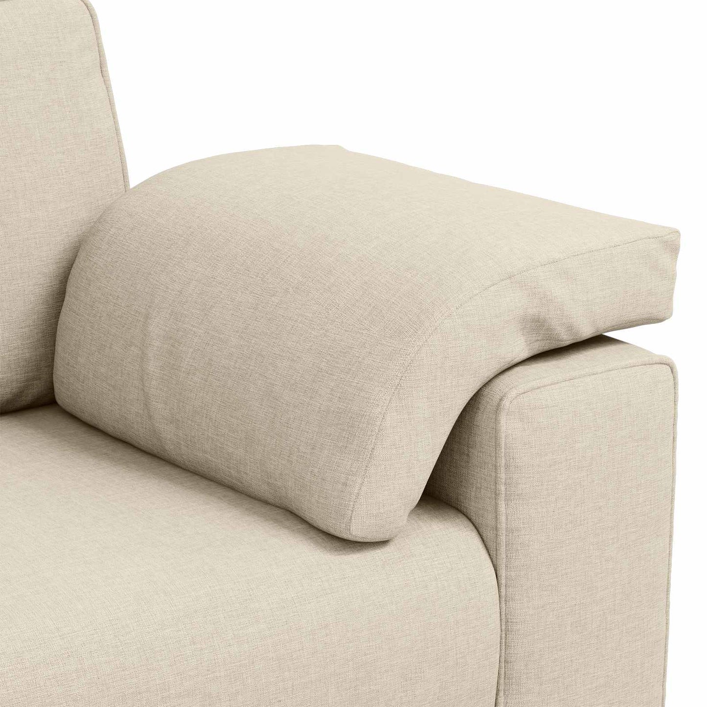 vidaXL 3-Θέσιος καναπές Μπεζ 220 cm Ύφασμα μείγματος λινών