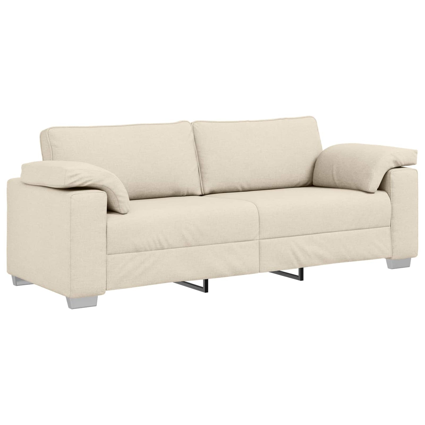 vidaXL 3-Θέσιος καναπές Μπεζ 220 cm Ύφασμα μείγματος λινών