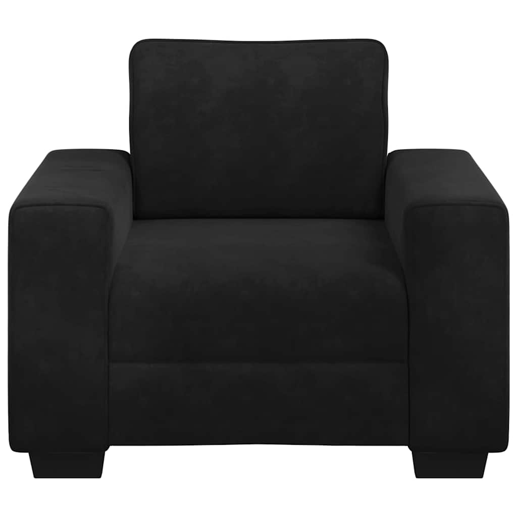 vidaXL Πολυθρόνα Μαύρη Βελούδινη 100x77x82 εκ.