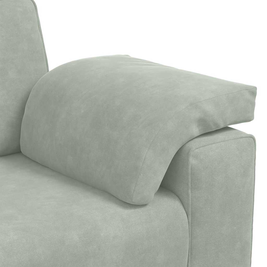 vidaXL Καναπές Διθέσιος Ανοιχτό Γκρι 180 x 77 x 82 εκ. Βελούδο