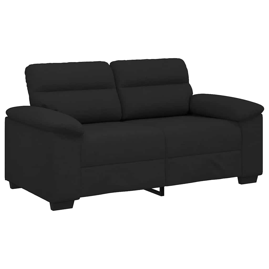 vidaXL Διθέσιος Καναπές Μαύρος 160x81x84 εκ. Ύφασμα