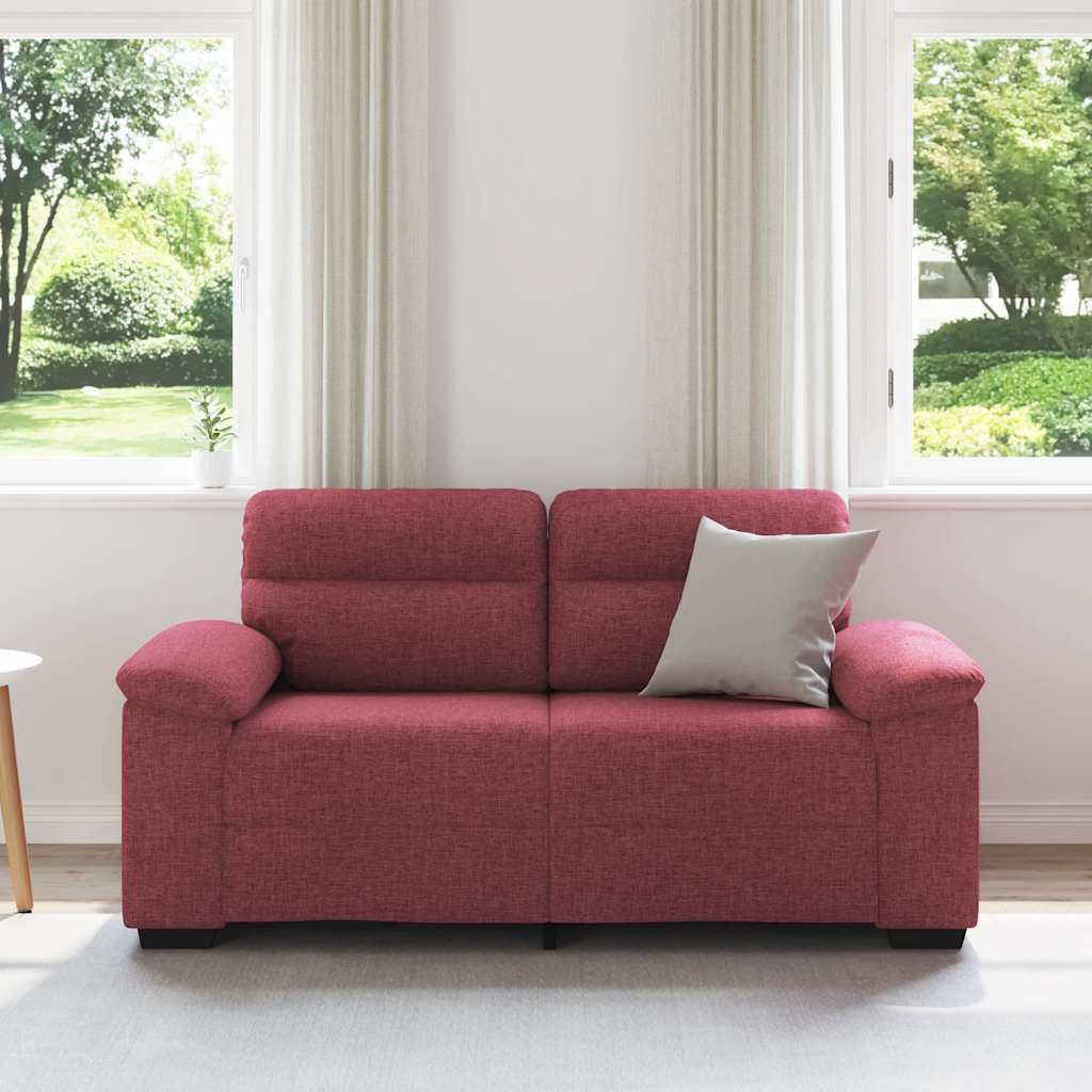 vidaXL Διθέσιος Καναπές Κόκκινος 160x81x84 εκ. Ύφασμα
