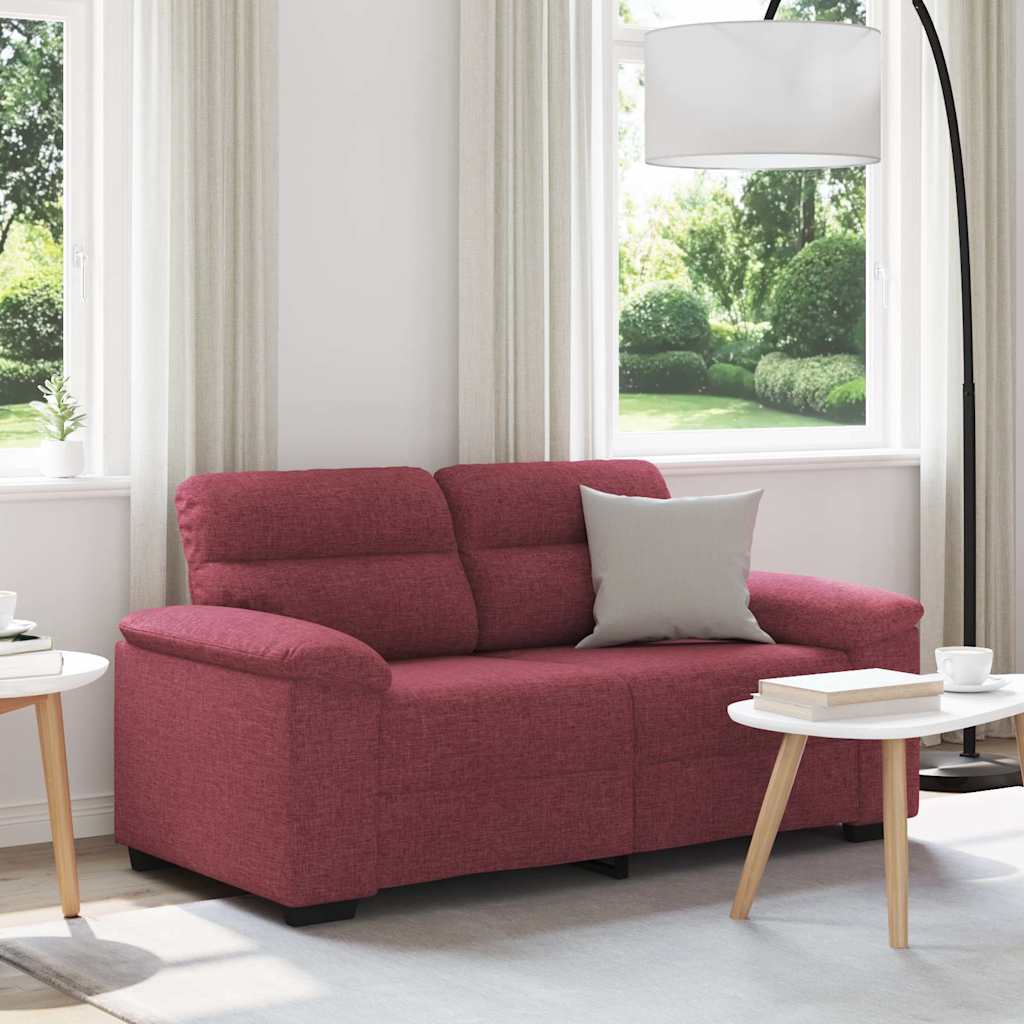 vidaXL Διθέσιος Καναπές Κόκκινος 160x81x84 εκ. Ύφασμα