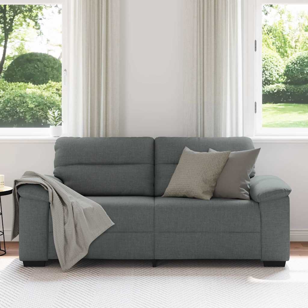 vidaXL Διθέσιος Καναπές Σκούρο Γκρι 180x81x84 εκ. Ύφασμα