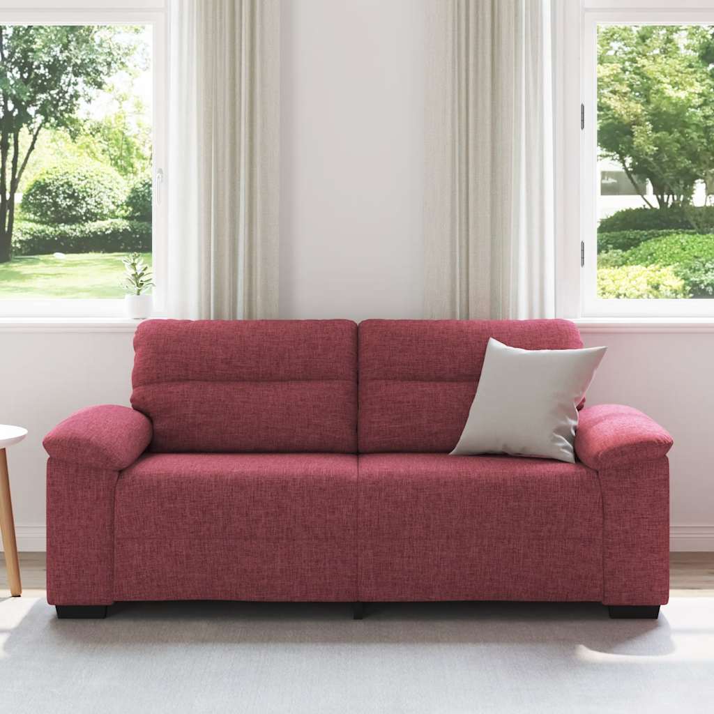 vidaXL Διθέσιος Καναπές Κόκκινος 180x81x84 εκ. Ύφασμα