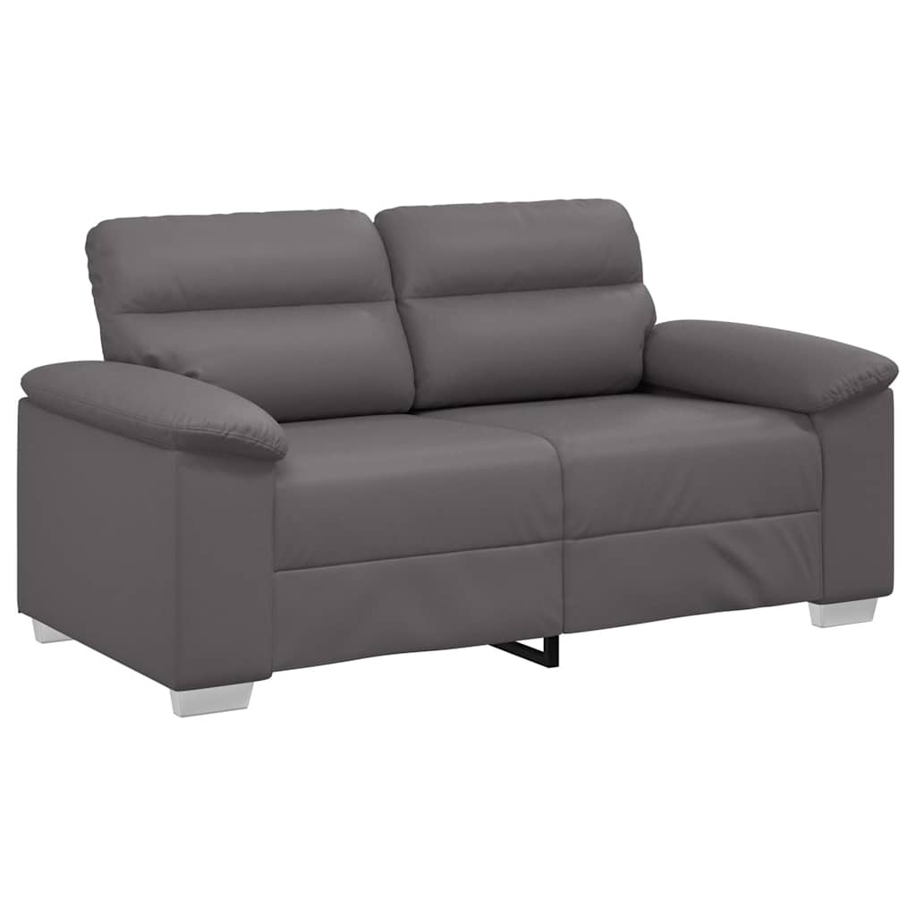 vidaXL Διθέσιος Καναπές Γκρι 160x81x84 εκ. από Συνθετικό Δέρμα