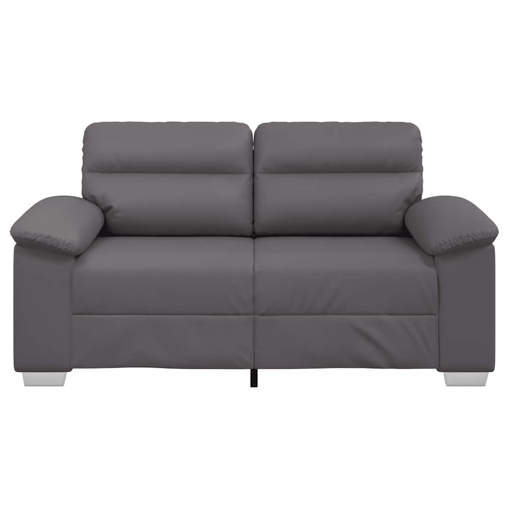 vidaXL Διθέσιος Καναπές Γκρι 160x81x84 εκ. από Συνθετικό Δέρμα